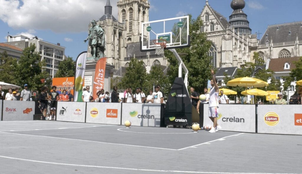 Aankondiging van Showcase Basketball tijdens 3x3 finale antwerpen 2024