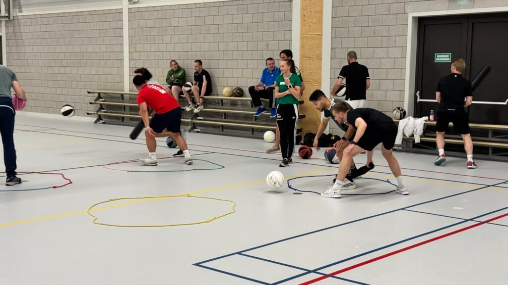 de defence circle van showcase basketball bij de KVLO twente