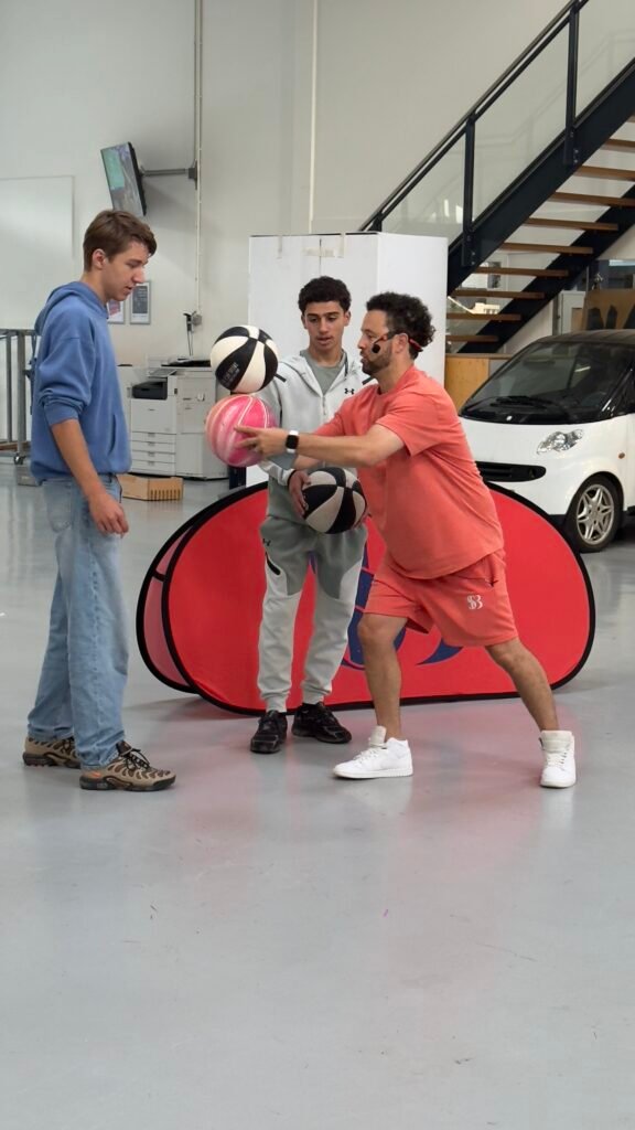 Showcase Basketball tijdens de workshops op ROC Mondriaan